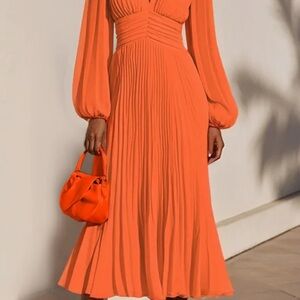 Elegant Orange Maxi Dress by LUMIERE (Nordstrom)